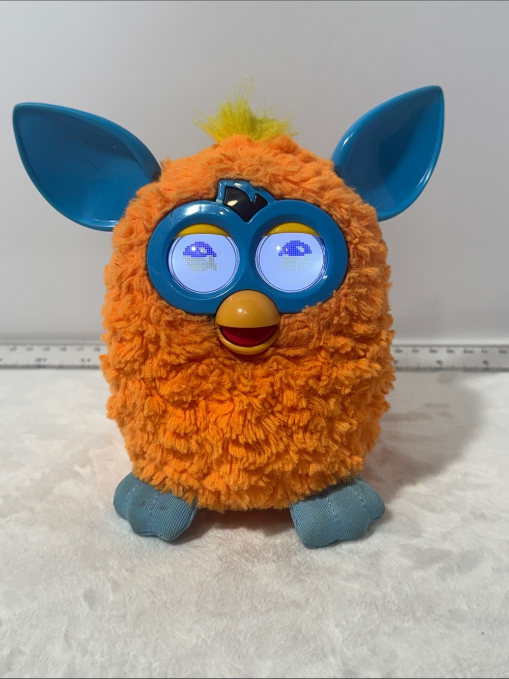 2012 Hasbro Furby Boom Orangutan Orange & Teal Blue Interactive Toy  WORKING